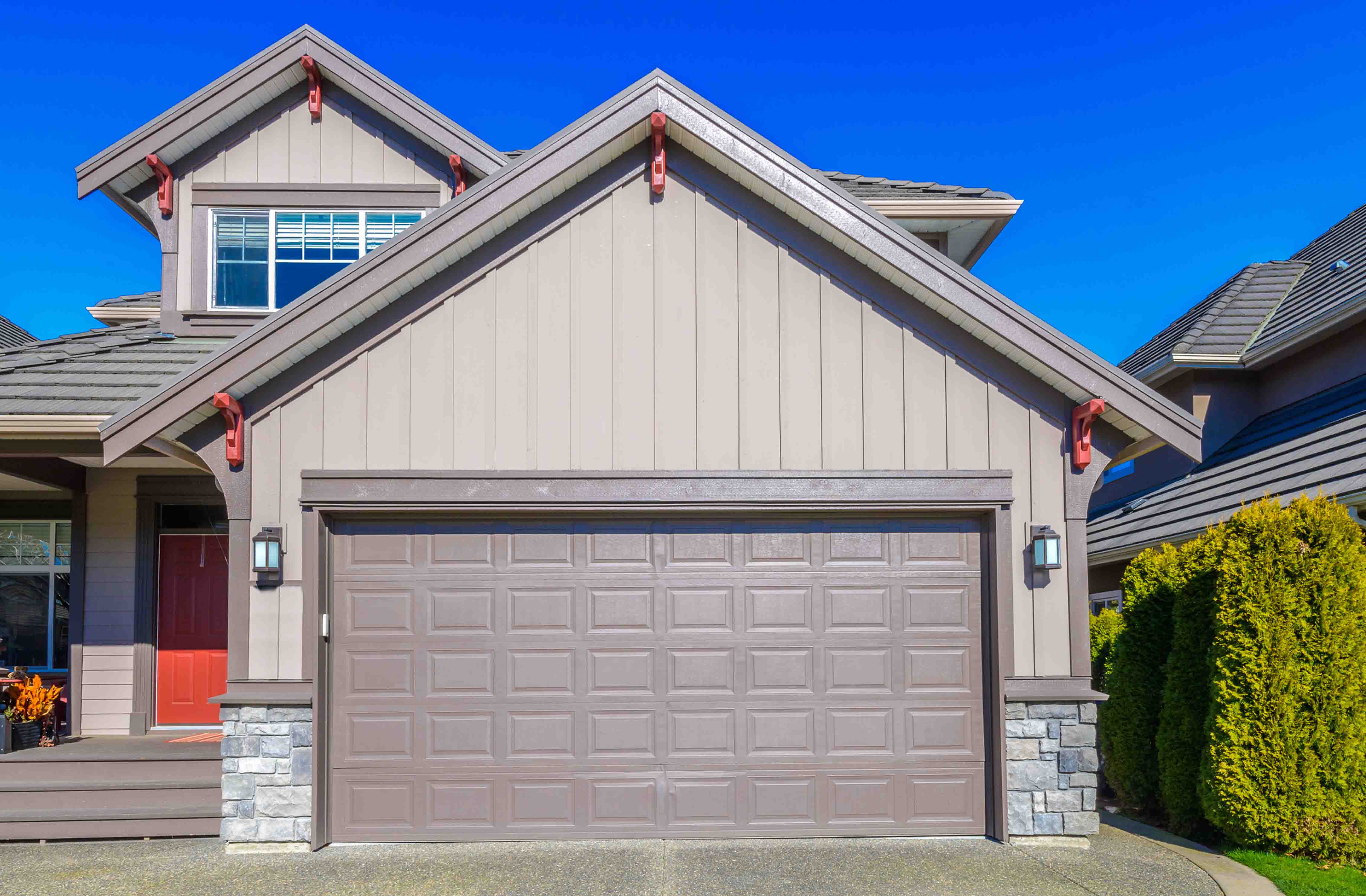 北京高端電動(dòng)車庫(kù)門安裝案例效果圖