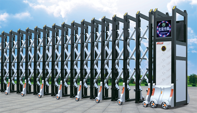 鋁合金電動伸縮門02